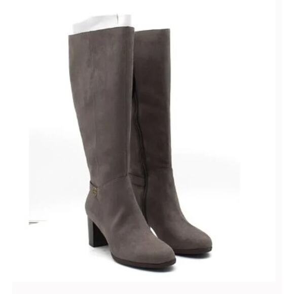 NEW Women's Giani Bernini Adonnys Wide Calf Memory-Foam Dress Grey Fall Boots - Picture 1 of 9